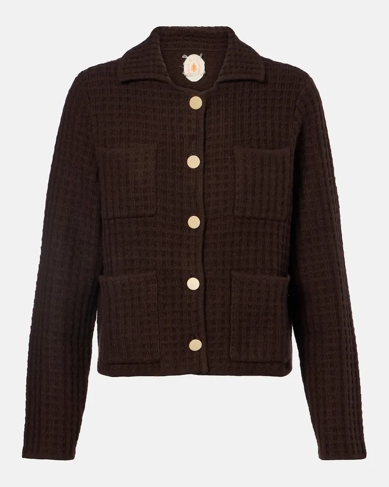 Jardin des Orangers Cardigan aus Wolle und Kaschmir Braun