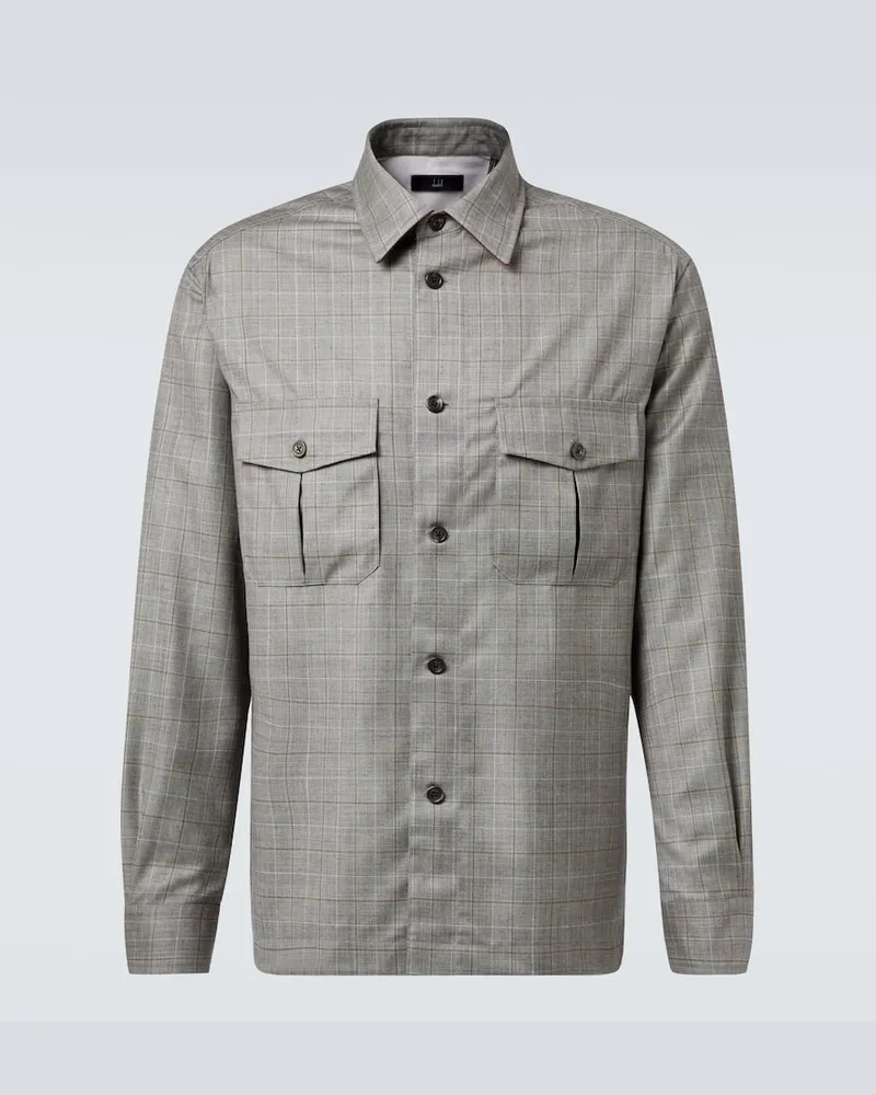 Dunhill Hemdjacke aus Wolle Grau