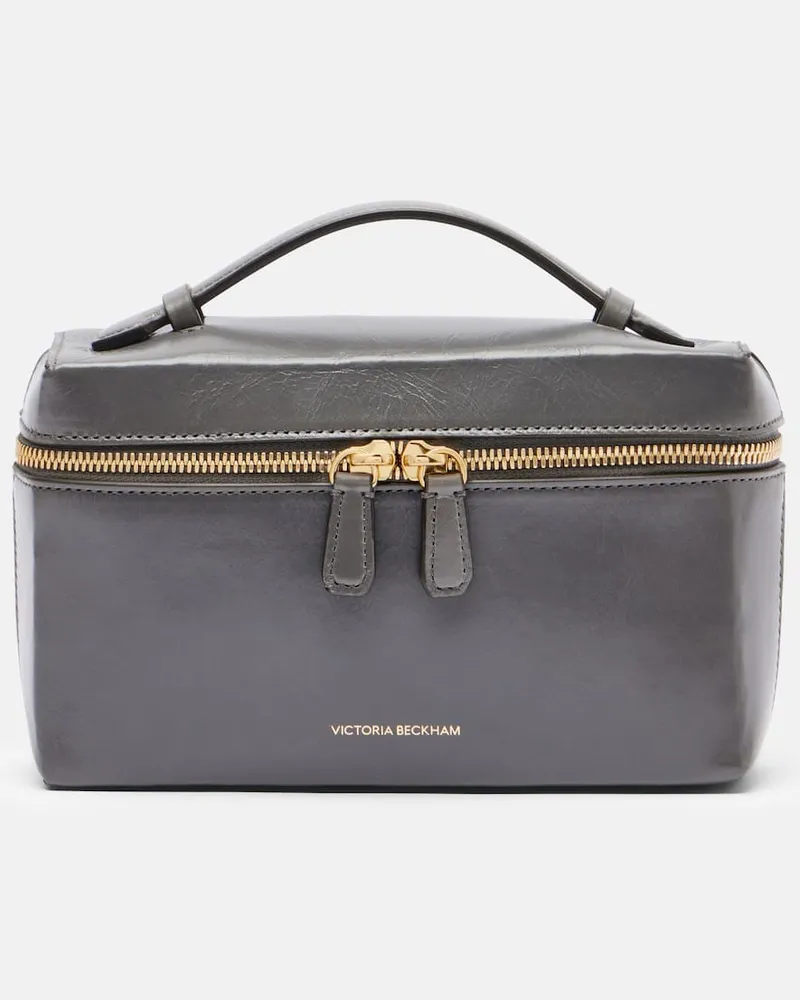 Victoria Beckham Schultertasche Vanity Small aus Leder Grau