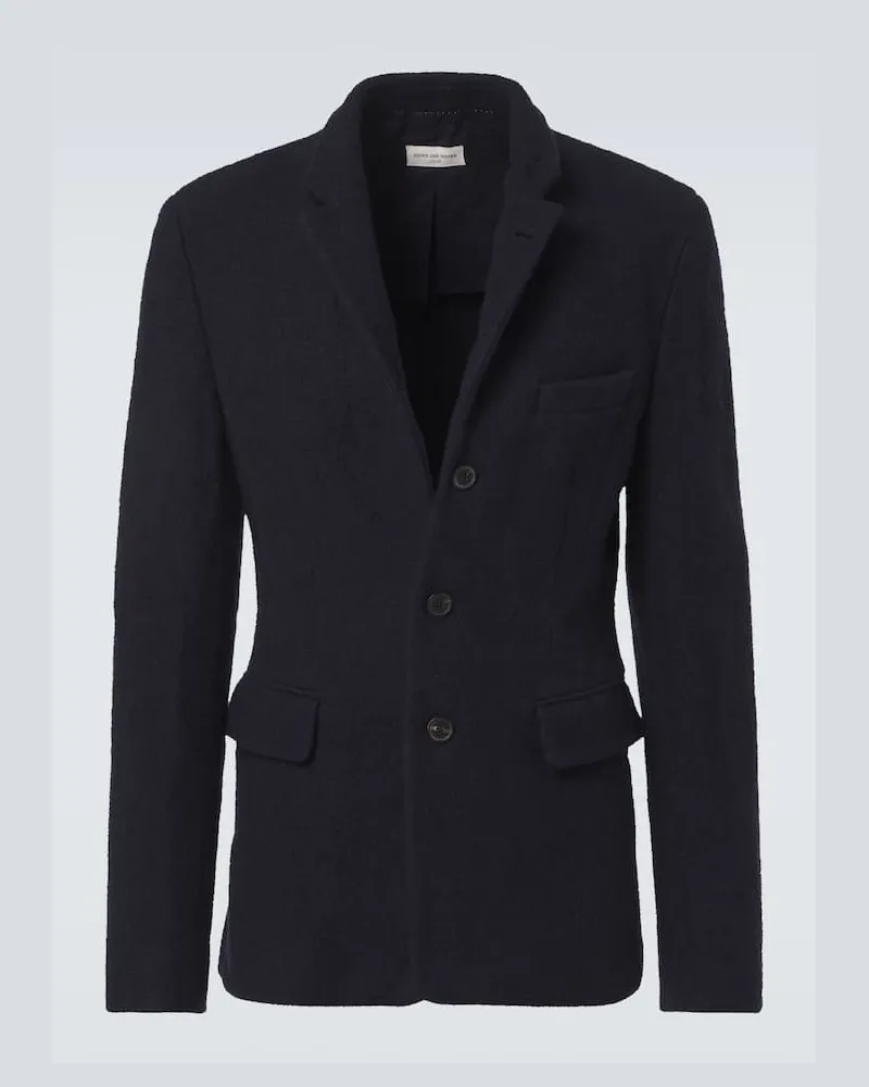 Dries van Noten Blazer aus Wolle Blau