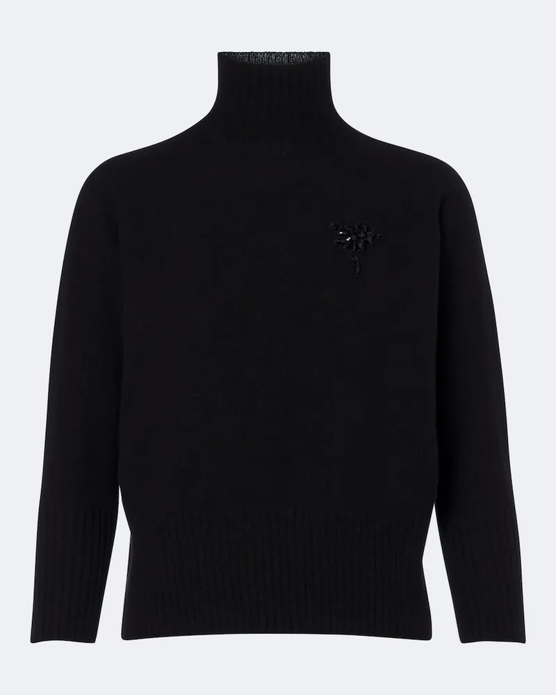 Simone Rocha Verzierter Pullover aus Kaschmir Schwarz
