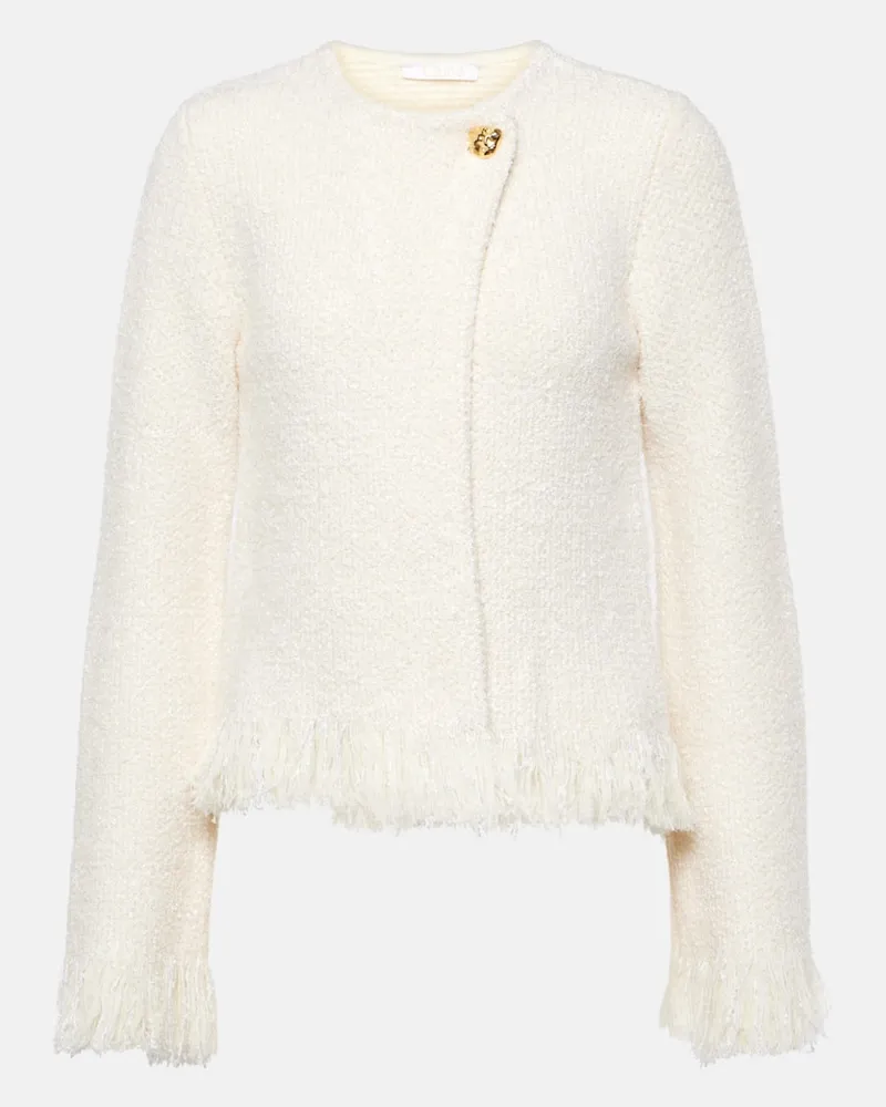Chloé ChloÃ© Jacke aus einem Wollgemisch Weiã