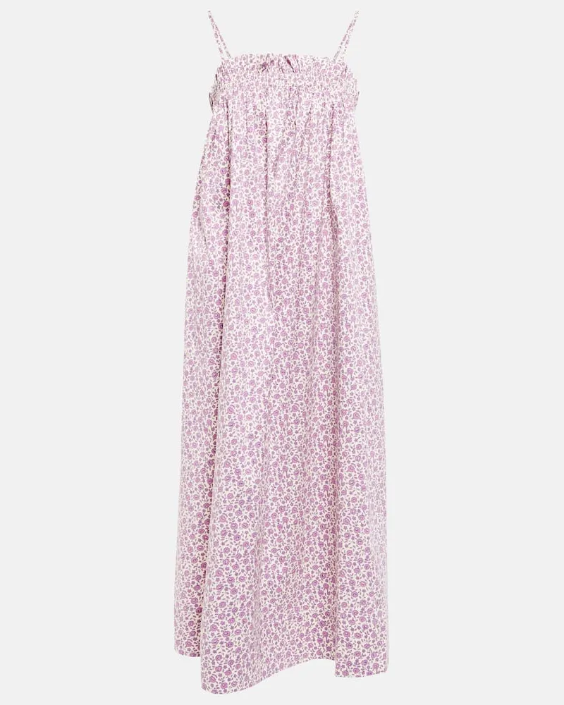 Tory Burch Bedrucktes Midikleid Rosa