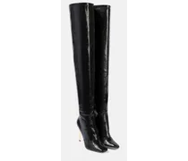 Overknee-Stiefel aus Leder
