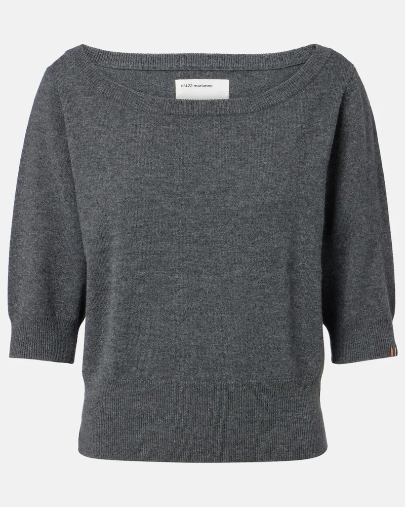 extreme cashmere Pullover N°422 Marianne aus Kaschmir Grau