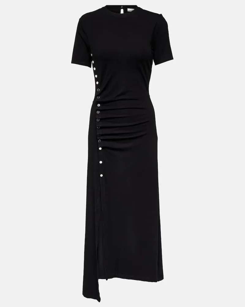 Paco Rabanne Maxikleid aus Jersey Schwarz