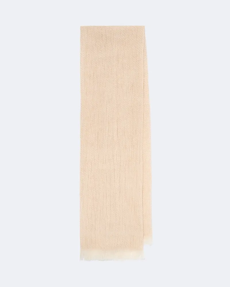 Stoffa Stòffa Schal aus Kaschmir und Leinen Beige