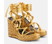 Wedge-Sandalen Padlock aus Leder