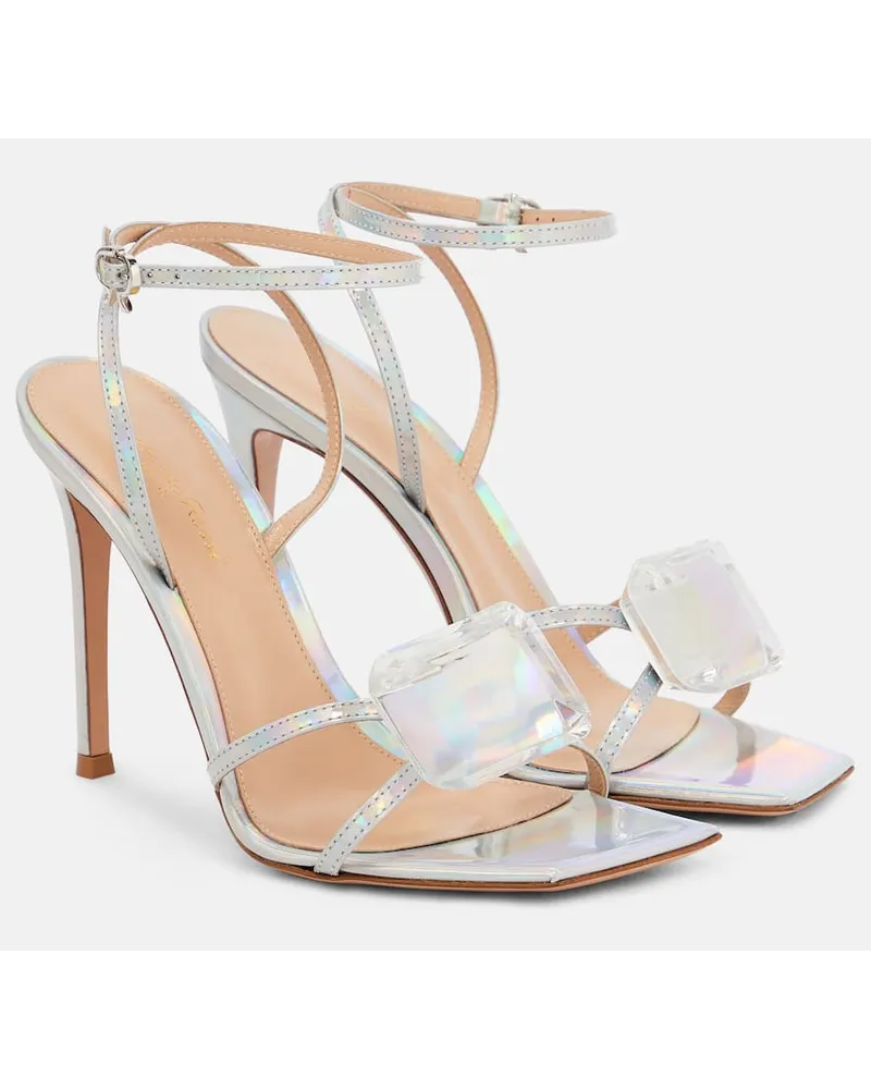 Gianvito Rossi Verzierte Sandalen Jaipur 105 aus Metallic-Leder Metallic