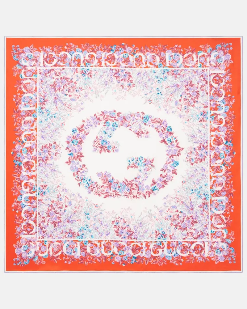 Gucci Tuch aus Seiden-Twill Multicolor