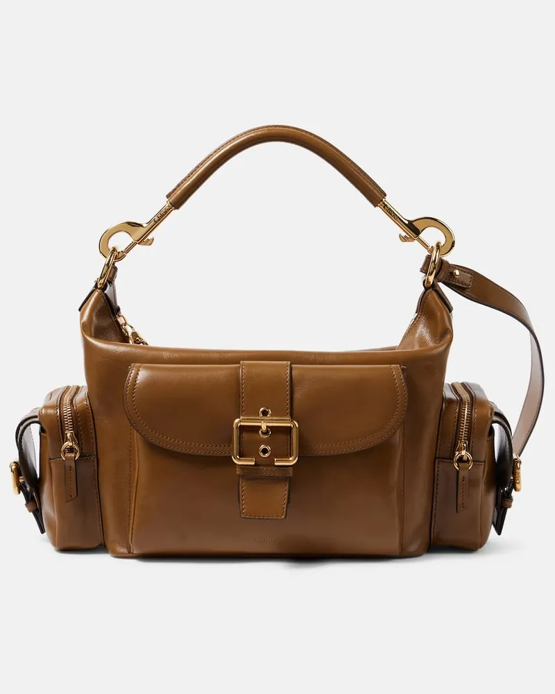 Chloé Chloé Schultertasche Camera Small aus Leder Grün