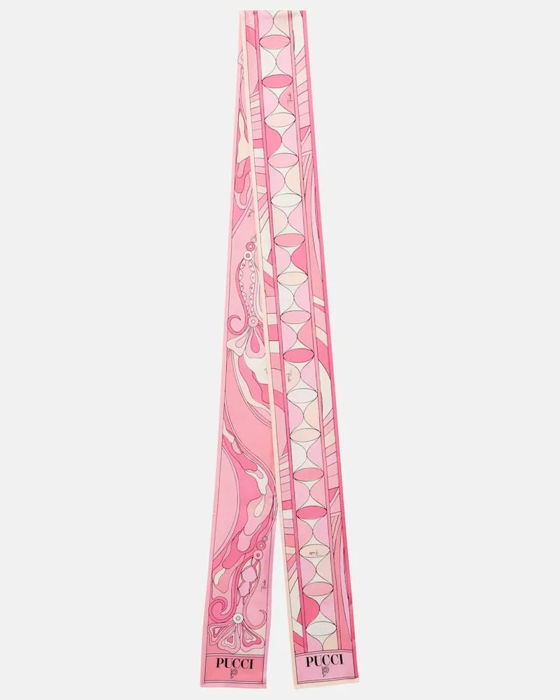 Emilio Pucci Tuch Orchidee aus Seiden-Twill Pink