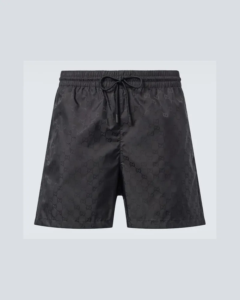 Gucci Badeshorts GG Schwarz