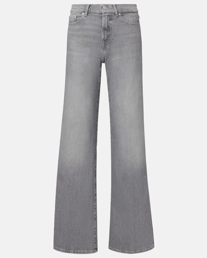 7 for all mankind High-Rise Wide-Leg Jeans Lotta Grau