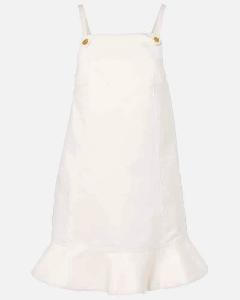 Ganni Minikleid aus Duchesse-Satin Weiã