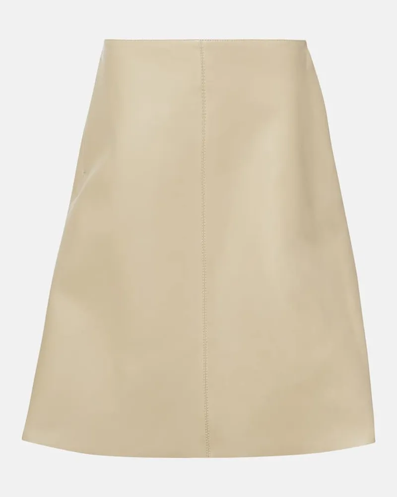 Totême Midirock aus Leder Beige