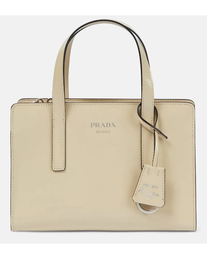 Prada Tote Re-Edition 1995 Medium aus Leder Beige