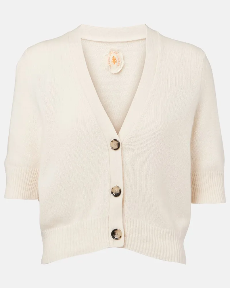 Jardin des Orangers Cardigan aus Kaschmir Weiß