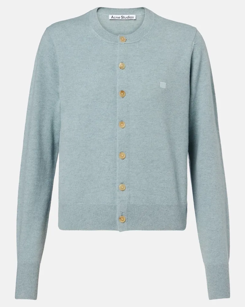 Acne Studios Cardigan Kenny aus Wolle Blau
