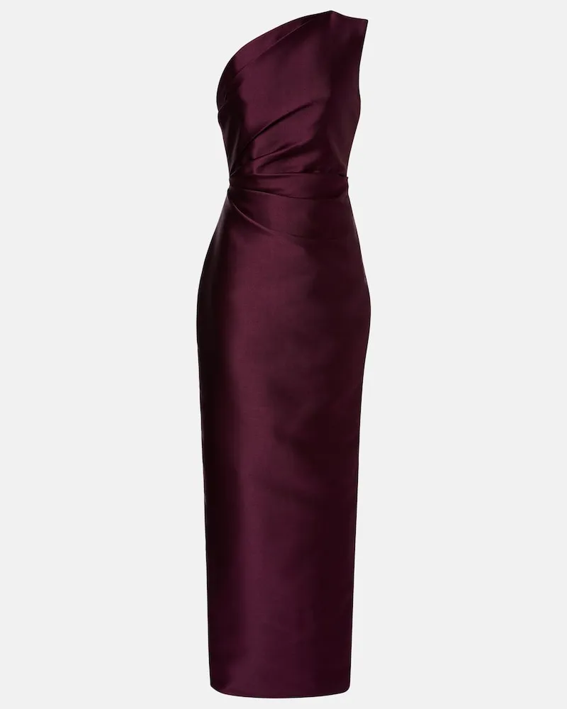Solace London Robe Kira aus Satin Violett