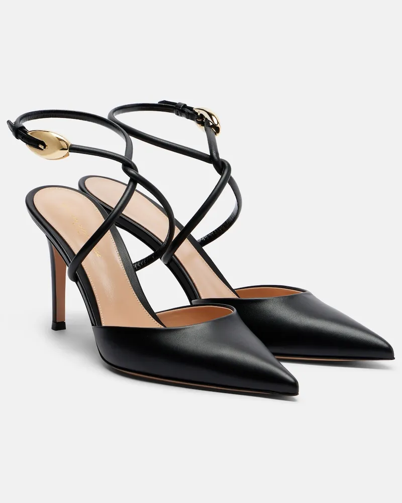 Gianvito Rossi Slingback-Pumps aus Leder Schwarz