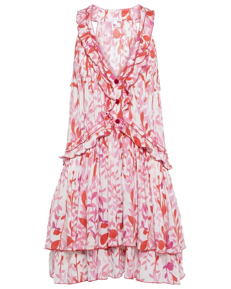 Poupette St Barth Bedrucktes Minikleid Mae Rosa