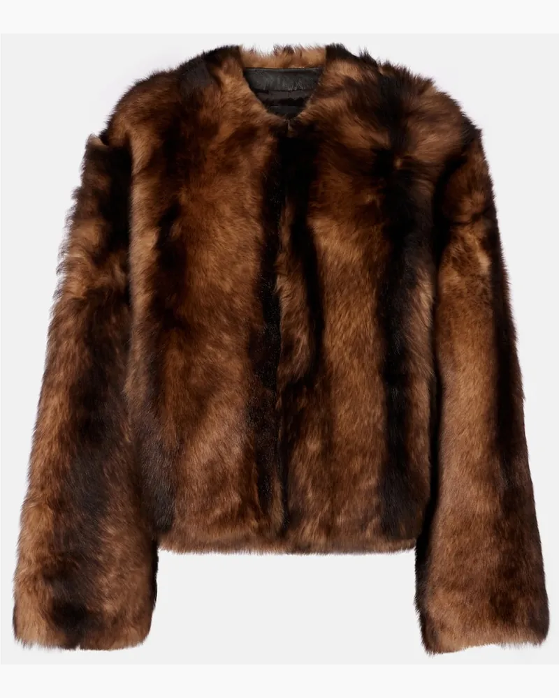 Nili Lotan Jacke Elan aus Shearling Braun
