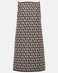 Valentino Garavani Minikleid Toile Iconographe aus Jacquard Braun