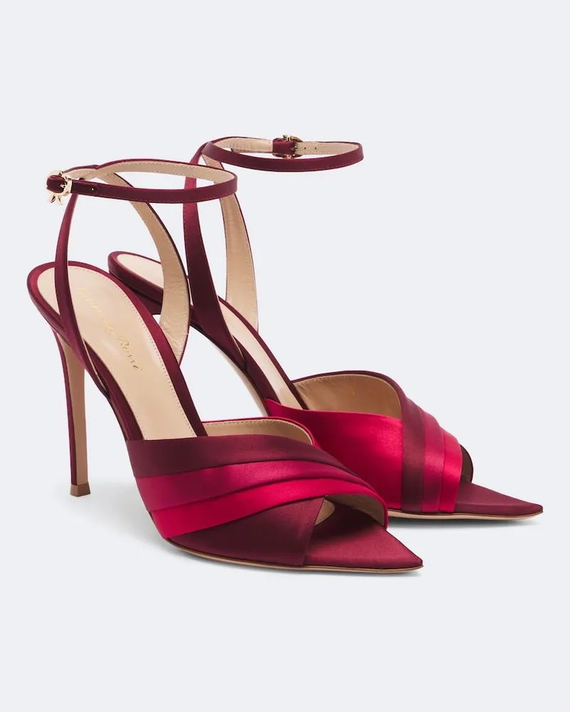 Gianvito Rossi Sandalen aus Satin Rot