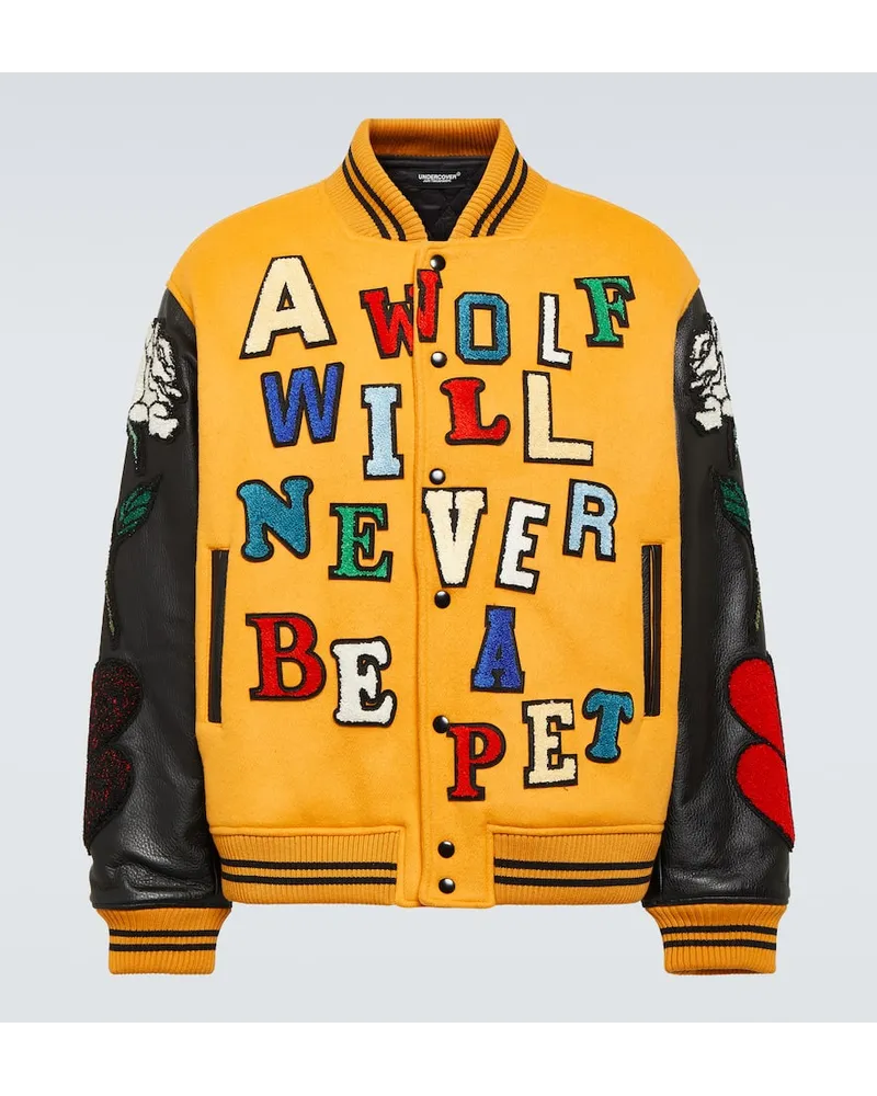 Undercover Collegejacke aus einem Wollgemisch Multicolor
