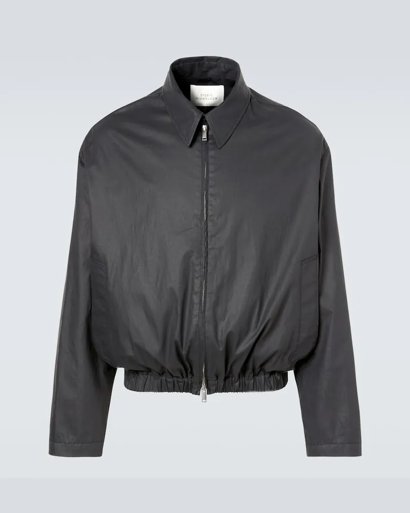 Studio Nicholson Jacke Lyons aus Baumwoll-Twill Schwarz