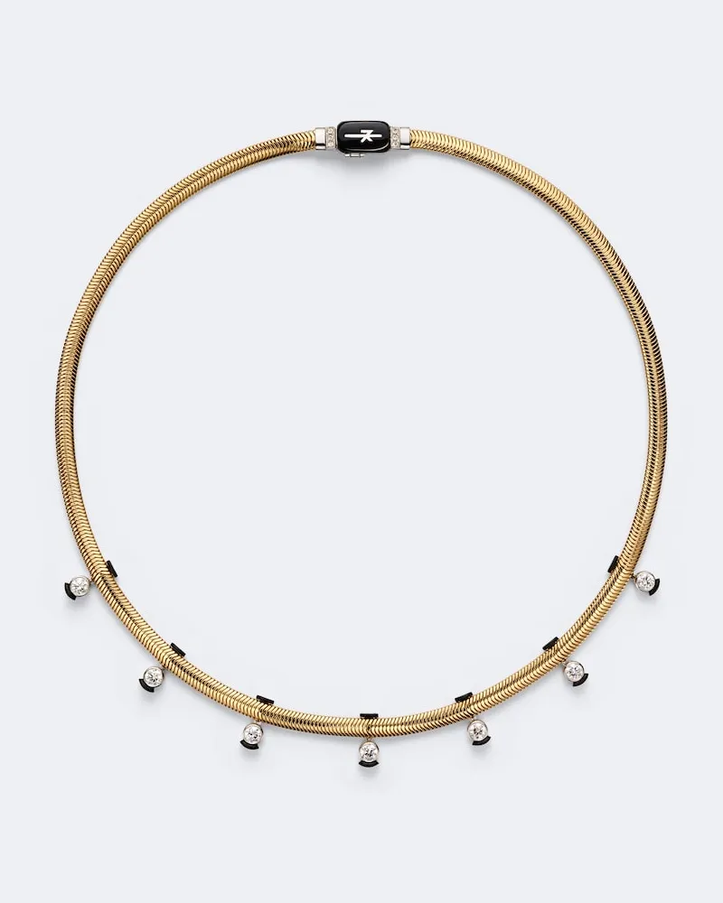 Nikos Koulis Halskette Feelings aus 18kt Gelbgold mit Diamanten Gold