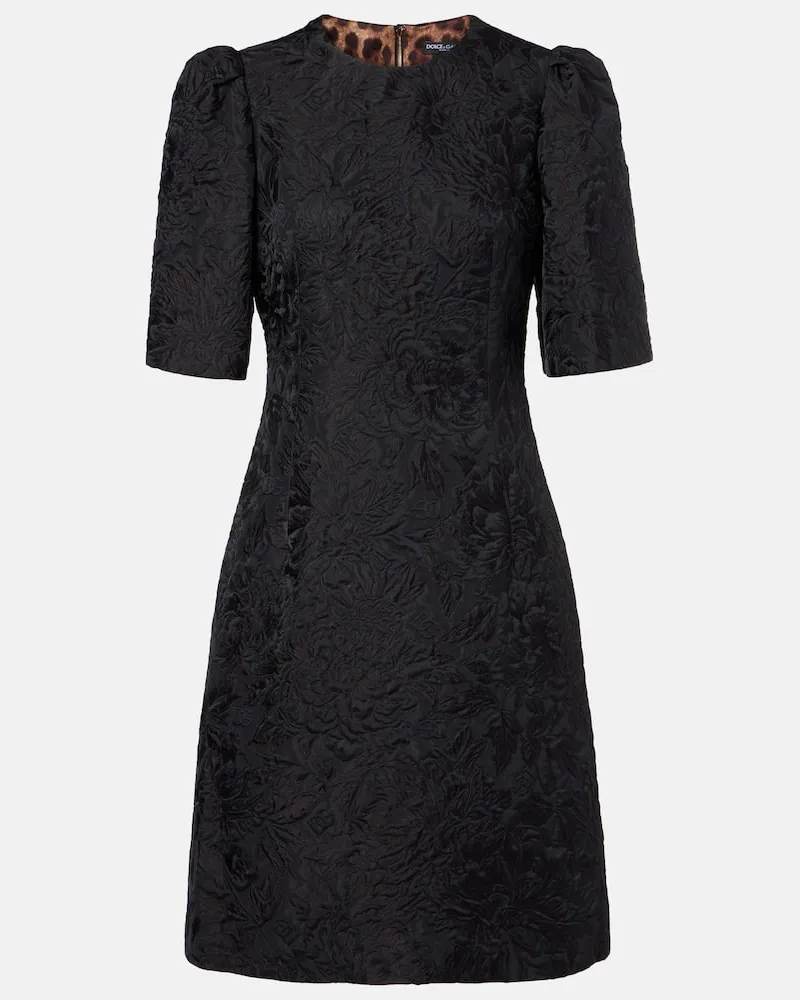 Dolce & Gabbana Minikleid aus Jacquard Schwarz