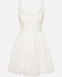 Zimmermann Minikleid Alight aus Ramie Weiss