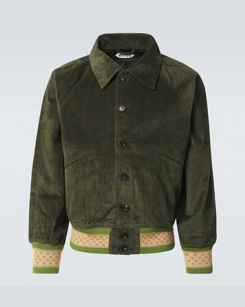 BODE Jacke Peerie aus Baumwoll-Cord Grã¼n