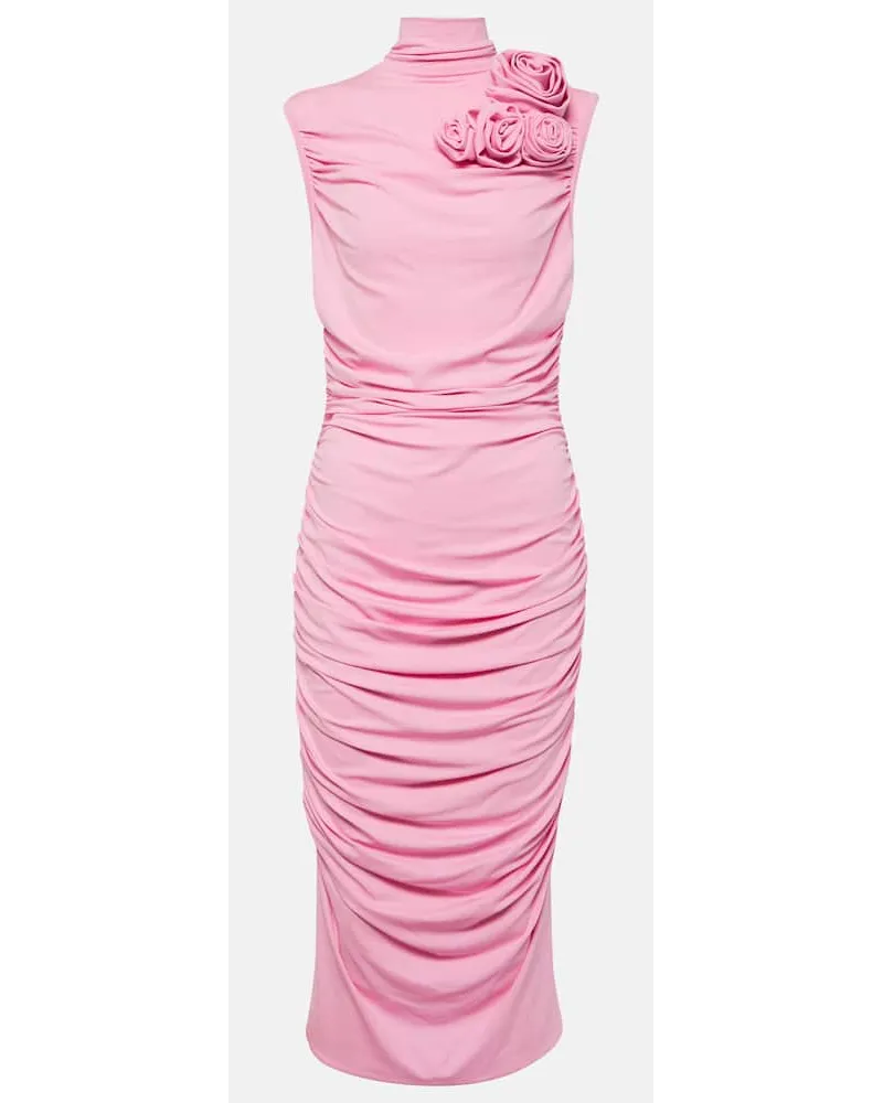 Magda Butrym Midikleid aus Jersey Pink