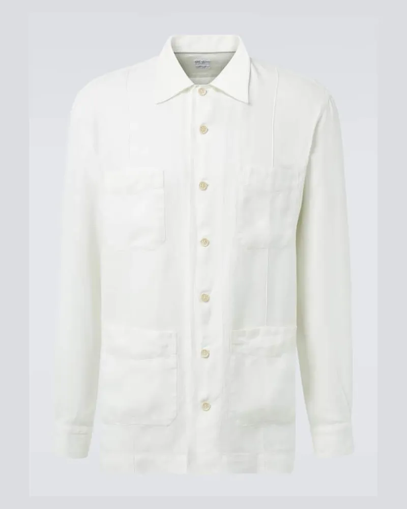 Brunello Cucinelli Hemd aus Leinen Weiã
