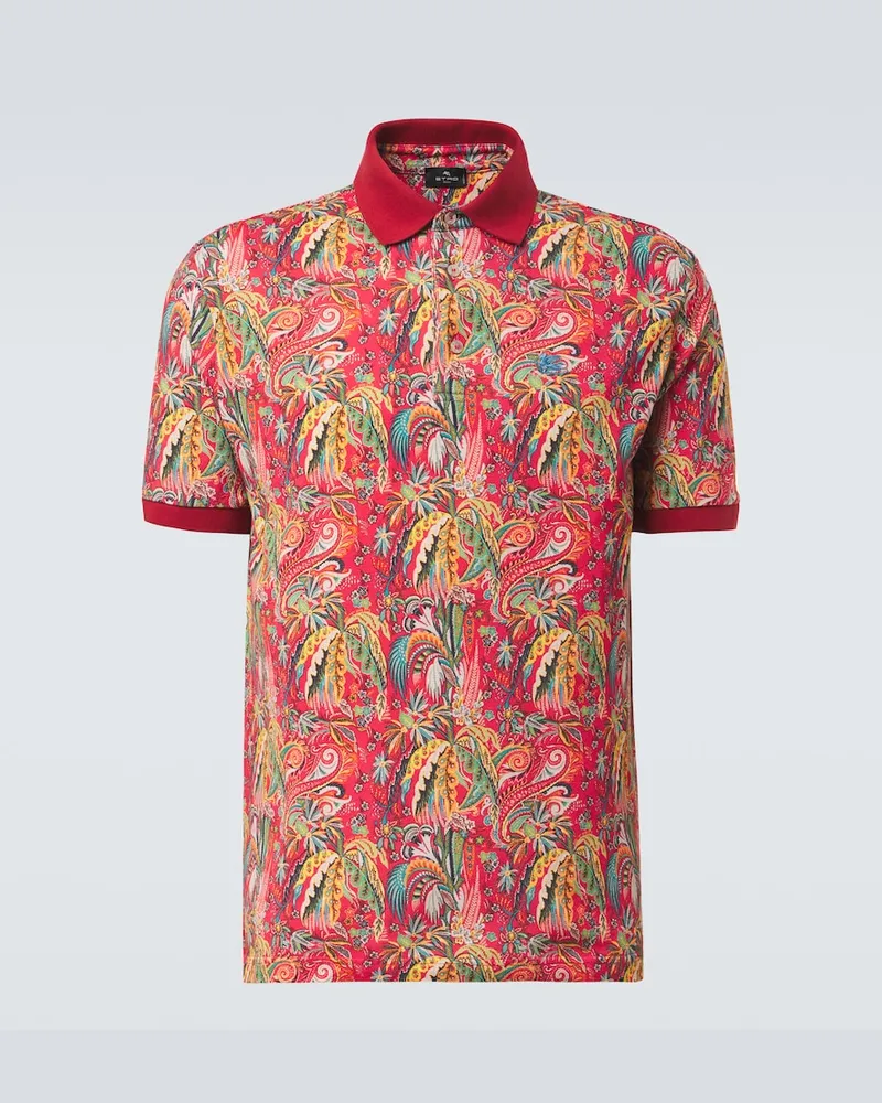 Etro Polohemd aus Baumwoll-Piqué Multicolor