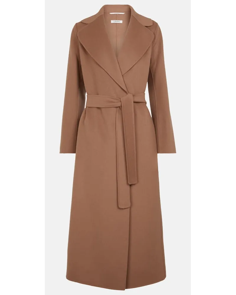 Max Mara Mantel Poldo aus Wolle Braun