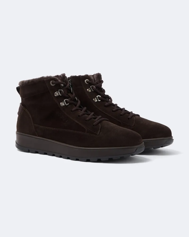 Bogner Schnürstiefel Antwerp aus Veloursleder Braun