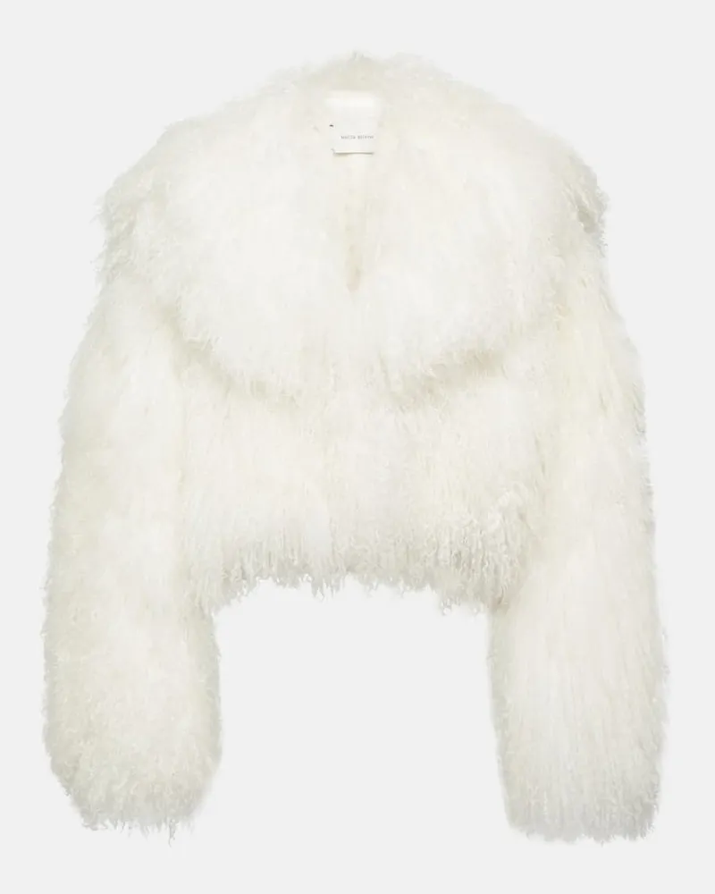 Magda Butrym Jacke aus Shearling Weiß