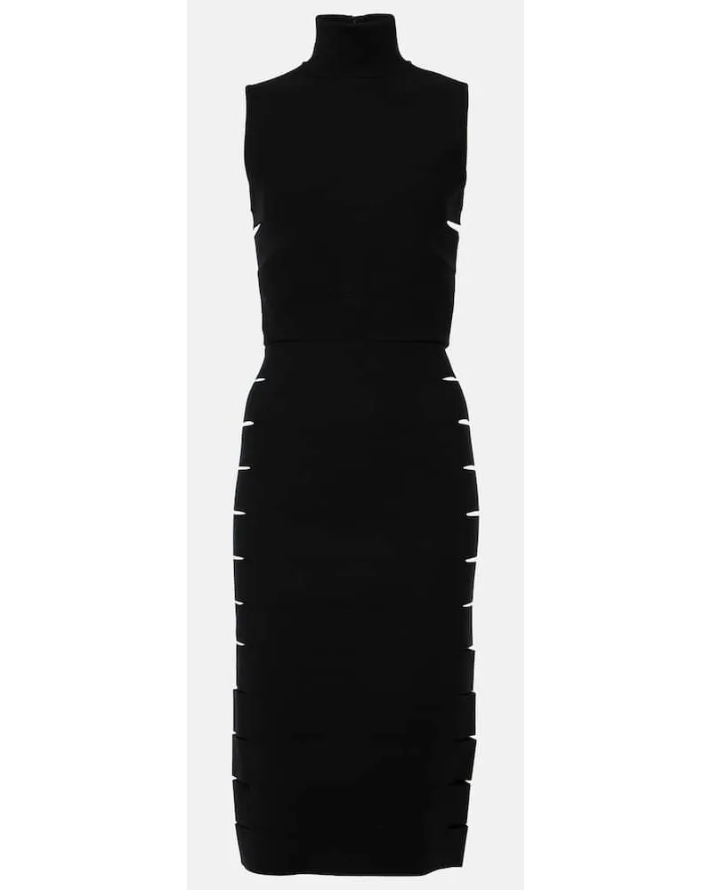 Alaïa Alaïa Midikleid Schwarz