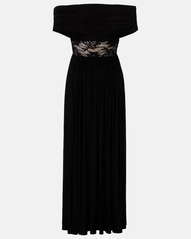 Zimmermann Maxikleid Rebellion aus Jersey Schwarz