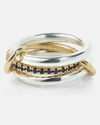 Spinelli Kilcollin Ring Libra aus Sterlingsilber und 18kt Gelbgold mit Saphiren Gold