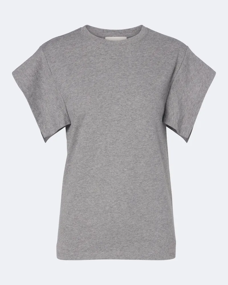 Isabel Marant Top Caliya aus Baumwolle Grau