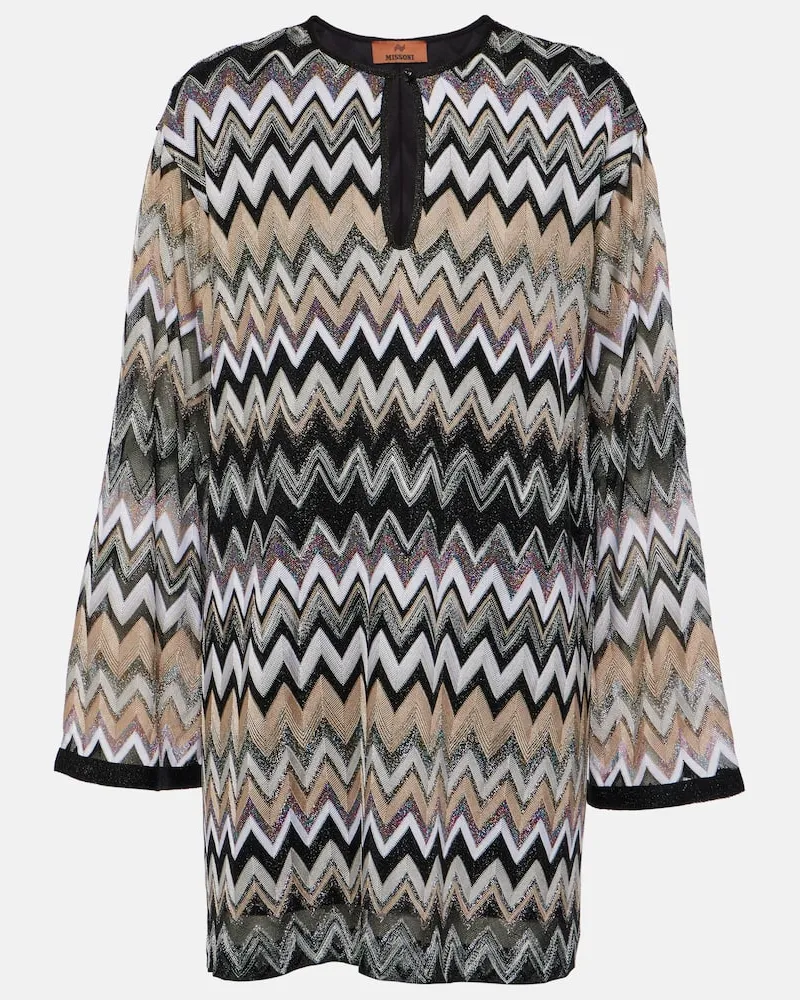 Missoni Tunika aus Häkelstrick Neutral