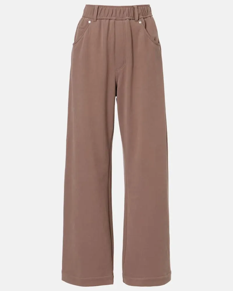 Brunello Cucinelli Jogginghose aus Baumwolle Braun