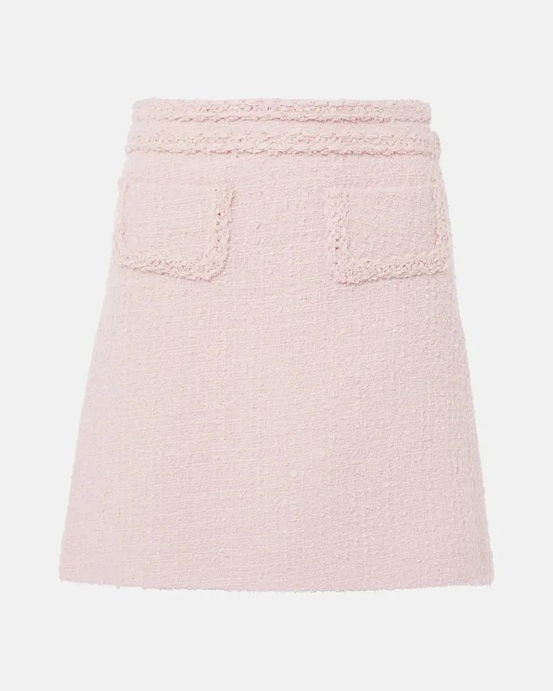 Giambattista Valli High-Rise-Minirock aus einem Wollgemisch Pink