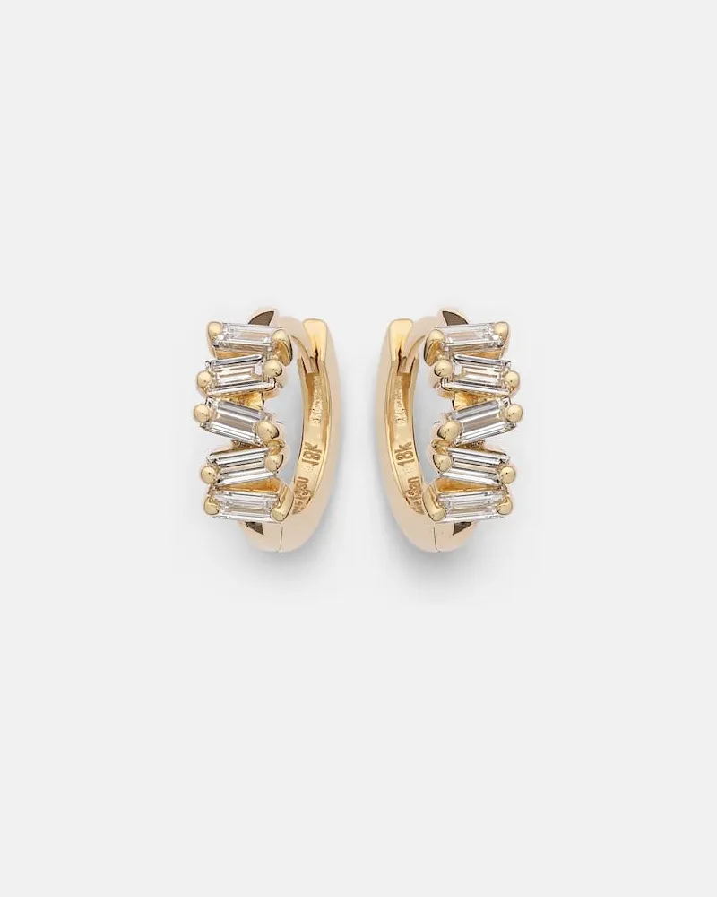 Suzanne Kalan Ohrringe Bold aus 18kt Gelbgold mit Diamanten Gold
