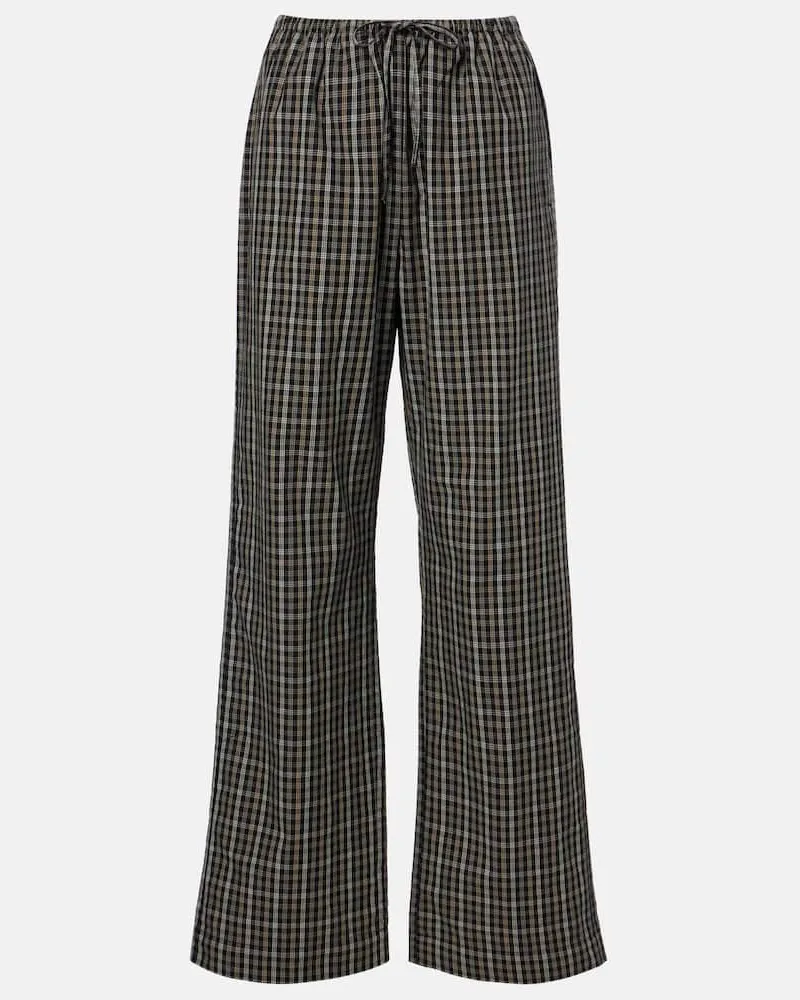 Róhe Róhe Weite Hose aus Baumwolle Schwarz